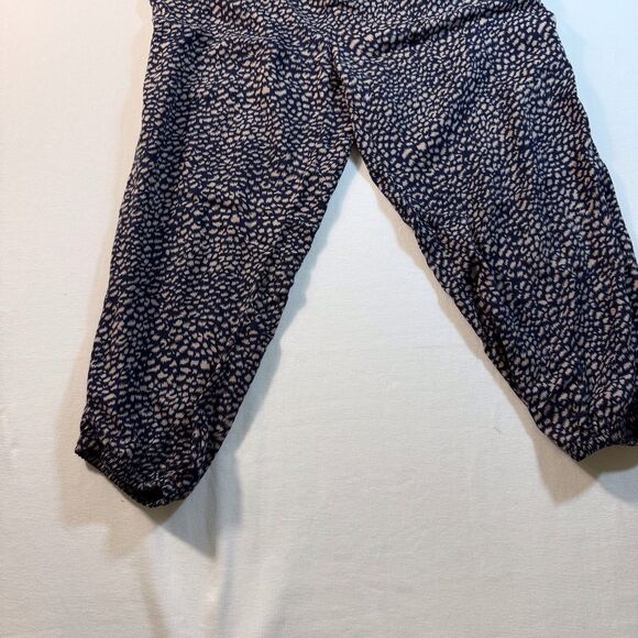 NANA USA Women's Black/Pink Jumpsuit Med Strapless Stretchy Waist Cropped Jogger - Picture 13 of 13